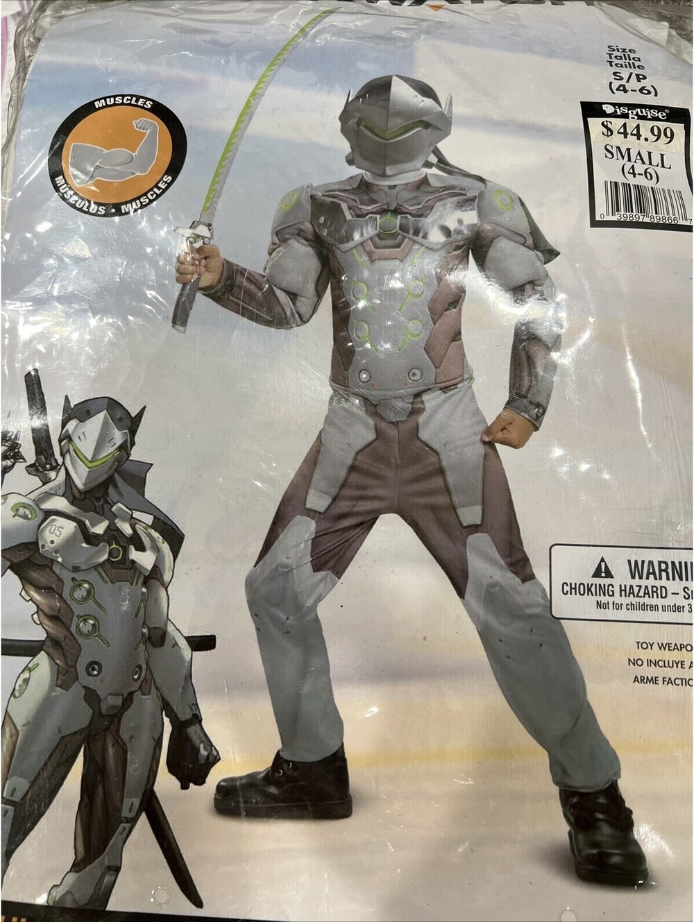 Overwatch GENJI Halloween Costume Boys Size Small 4-6 NEW With Mask